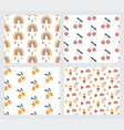 baby and children seamless patterns with rainbow vector image