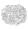 best hand lettering and doodles elements vector image