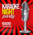 karaoke party retro vintage poster 01 vector image