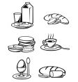 breakfast food vector image vector image