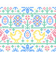 cross stitch embroidery pattern vector image vector image