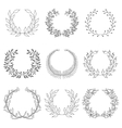 hand drawn laurels vector image