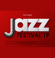 jazz music festival poster template keyboard vector image vector image