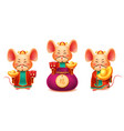 mice or rats for 2020 chinese new year card vector image vector image