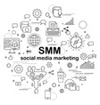 social media marketing vector image