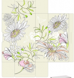 Template for decorative box Royalty Free Vector Image