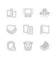 set line icons fabric vector image vector image