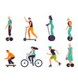 active people healthy lifestyle eco friendly vector image vector image
