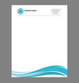 Blank letterhead template for print with logo Vector Image