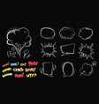 emotional speech bubbles cartoon white bubble vector image vector image