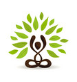 green yoga lotus pose concept abstract art vector image vector image
