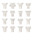 top of column corinthian doric greek rome capital vector image vector image