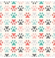 animal seamless pattern of paw footprint endless vector image vector image