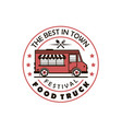 food truck emblem vector image