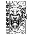 tiger head modern design silhouette vector image vector image