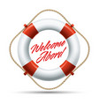 welcome lifebuoy icon vector image vector image