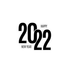 2022 happy new year sign design vector image