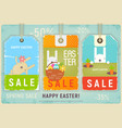 easter sale tags vector image