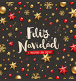 feliz navidad - christmas greetings in spanish vector image vector image