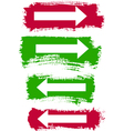arrows set grunge vector image