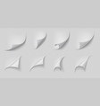 curled page corner folded and rolled paper corner vector image vector image