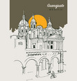 drawing sketch of the san jose iturbide church vector image