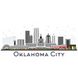 oklahoma city skyline with gray buildings vector image