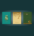 set card happy easter gold texture golden luxury vector image