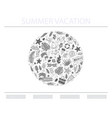 summer vacation conceptin circle vector image