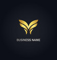 abstract wing company logo vector image vector image