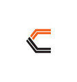 c letter initial icon logo design template vector image