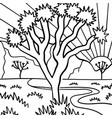 coloring page - black linear hand drawn joshua vector image vector image