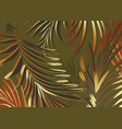 greenery palm pattern template foliage leaves vector image vector image
