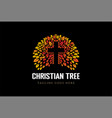 jesus christian catholic church tree leaf leaves vector image