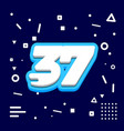 number 37 3d fast icon vector image vector image