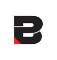 simple geometric letter pb logo vector image
