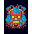 skull vector image