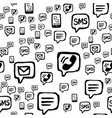 smart phone sms and email communications seamless vector image