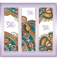 set of decorative flower template banner card web vector image vector image