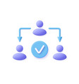 assignment delegate delegating distribution icon vector image vector image