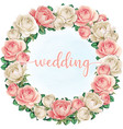 watercolor vintage victorian peony wreath vector image