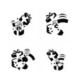 set black gift icons is credit damage vector image vector image