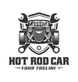hot rod car logo hotrod emblem rod car logo vector image