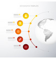 infographic template with five circles and icons vector image