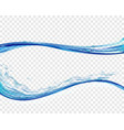 set water texture with waves and splashes vector image vector image