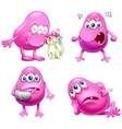 four beanie monsters vector image