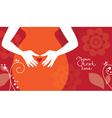 silhouette of pregnant woman vector image