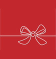 christmas holly decoration bow-knot vector image