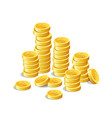 gold coins money cash finance investment isolated vector image