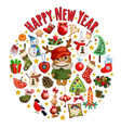 sketch with cute cat in a red hat with horns vector image